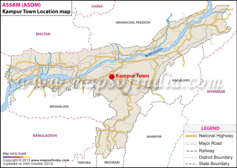 Kampur Town Location Map