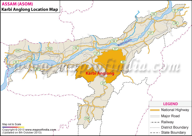 Karbi Anglong Location Map