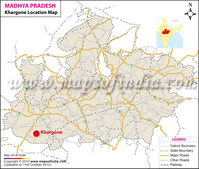 Khargone Location Map