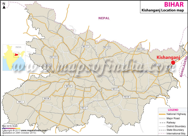 Kishanganj Location Map