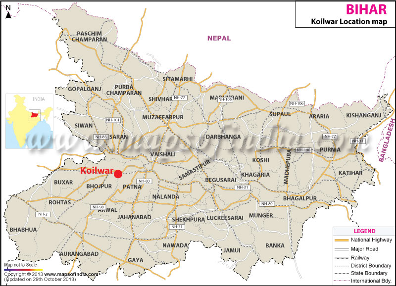 Koilwar Location Map