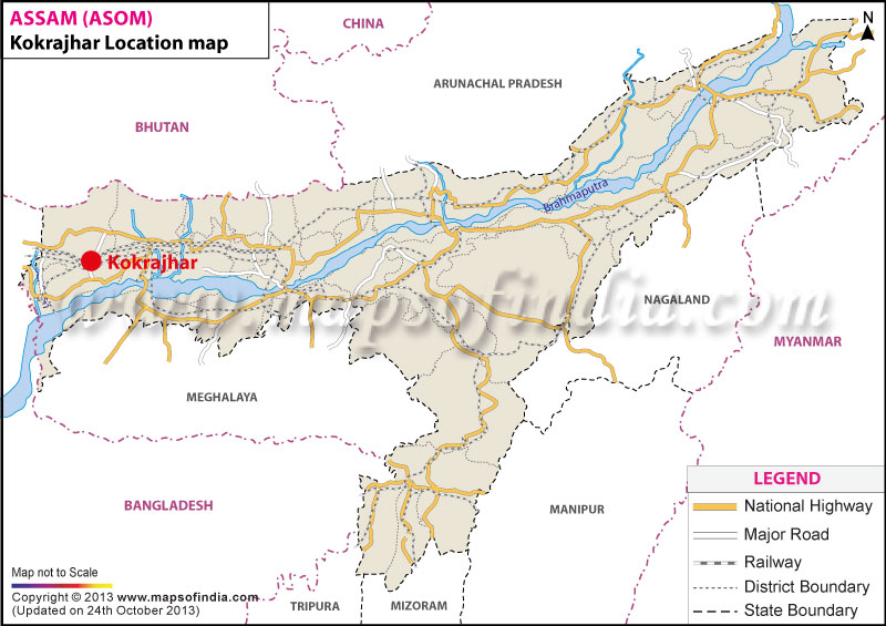 Kokrajhar Location Map
