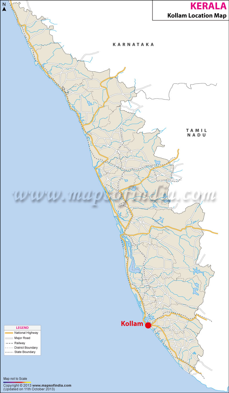 Kollam Location Map