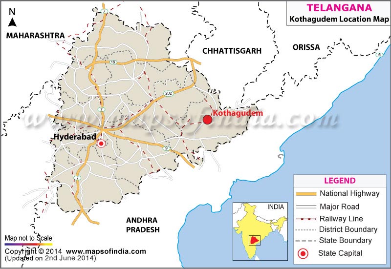 Kothagudem Location Map