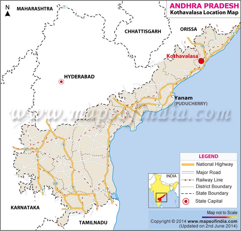 Kothavalasa Location Map