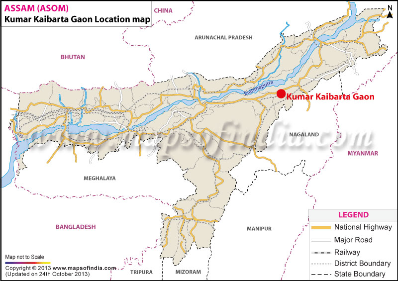 Kumar Kaibarta Gaon Location Map