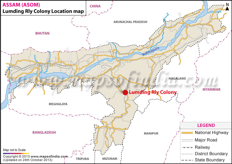 Lumding Rly Colony Location Map