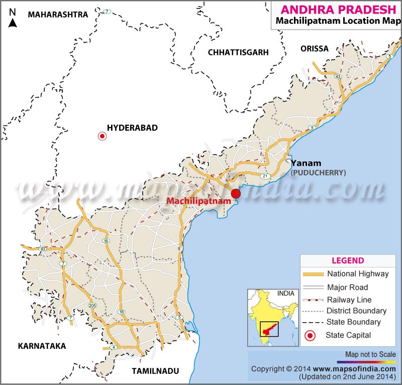 Machilipatnam Location Map