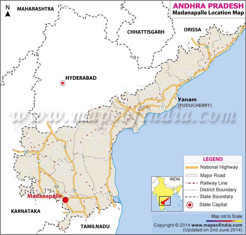 Madanapalle Location Map