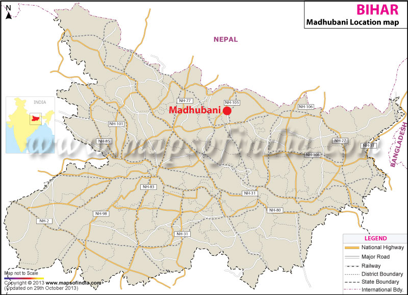 Madhubani Location Map
