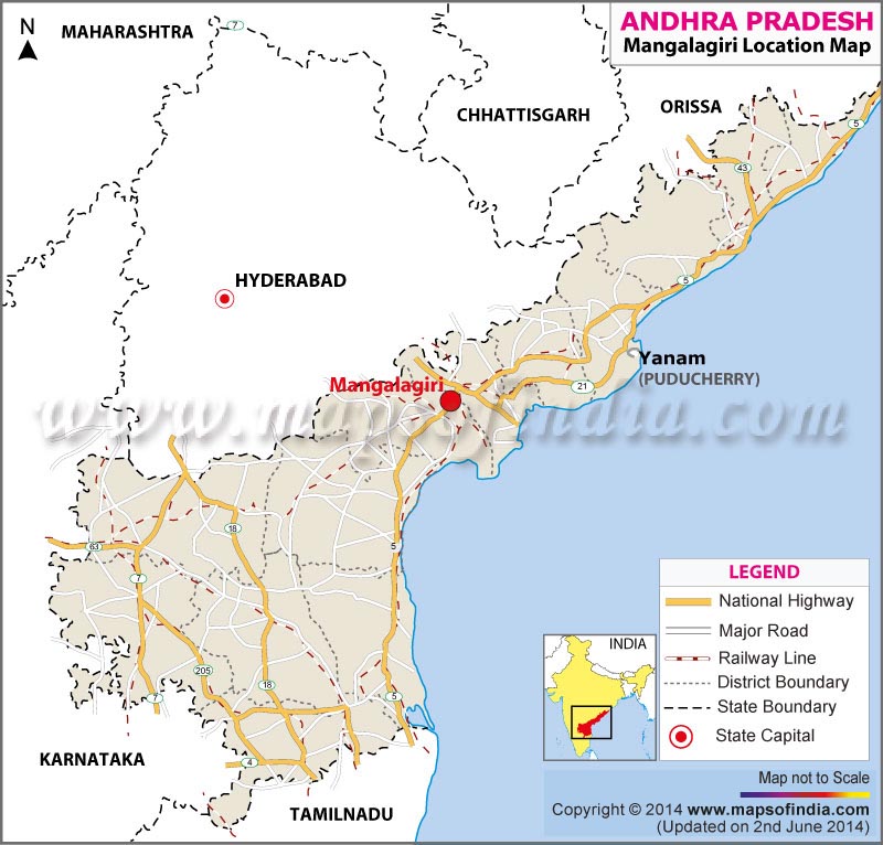 Mangalagiri Location Map