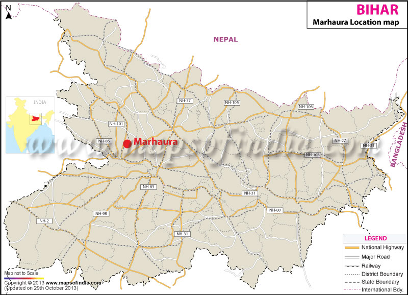Marhaura Location Map