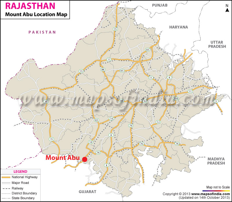 Mount Abu Location Map