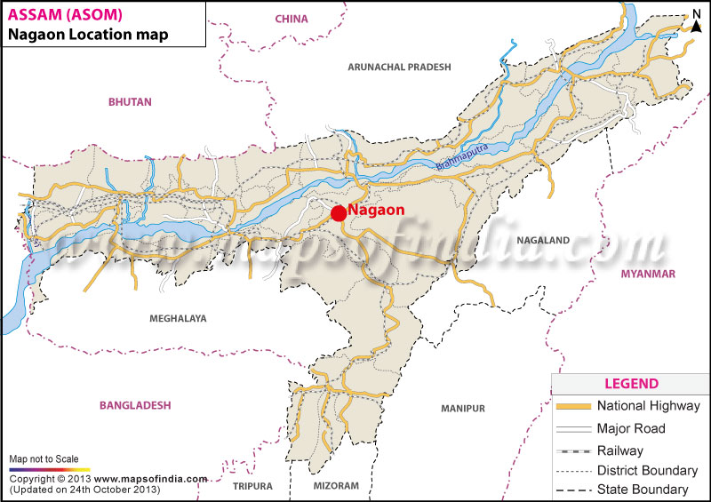 Nagaon Location Map