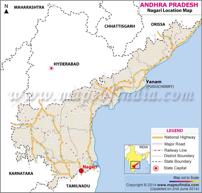 Nagari Location Map