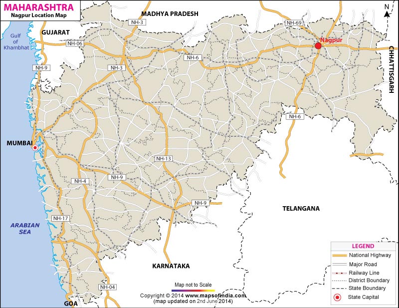 Nagpur Location Map