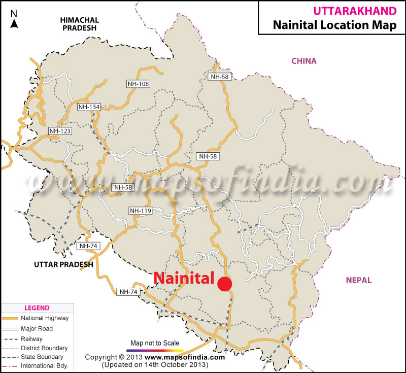 Nainital Location Map