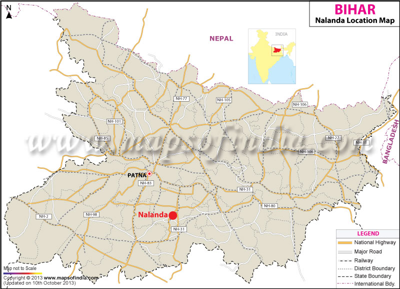 Nalanda Location Map