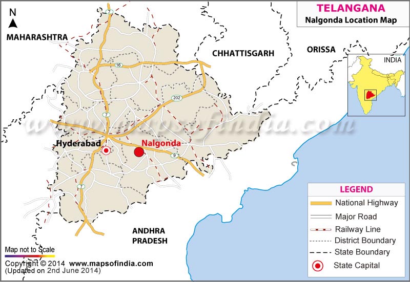 Nalgonda Location Map