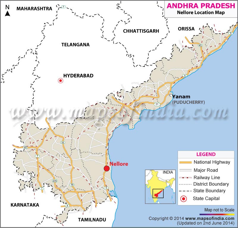 Nellore Location Map