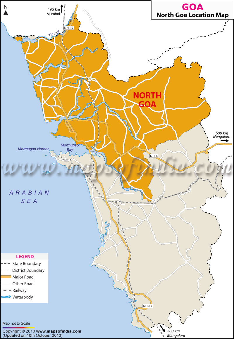 North Goa Location Map