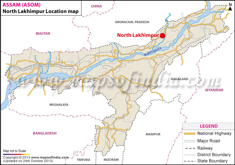 North Lakhimpur Location Map