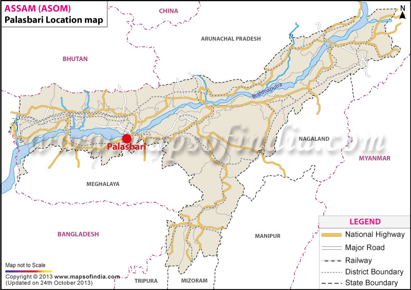 Palasbari Location Map