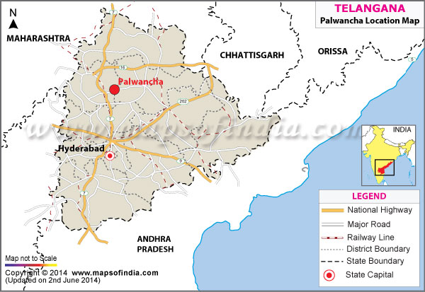 Palwancha Location Map