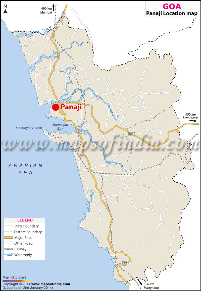 Panaji Location Map