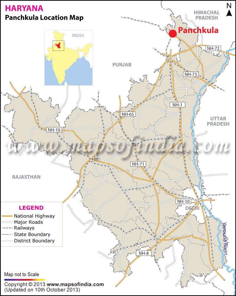 Panchkula Location Map