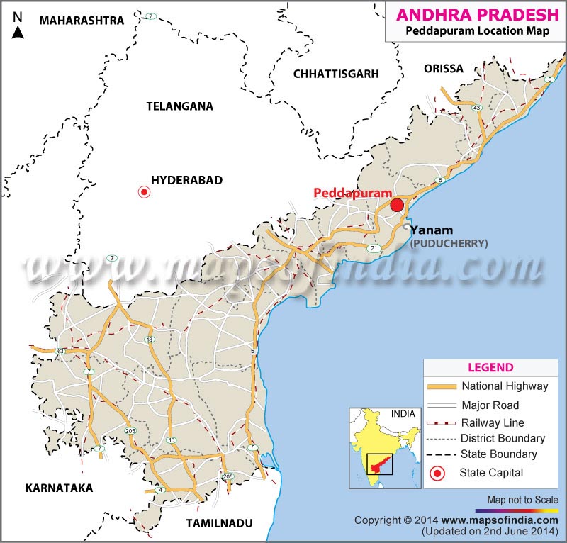 Peddapuram Location Map