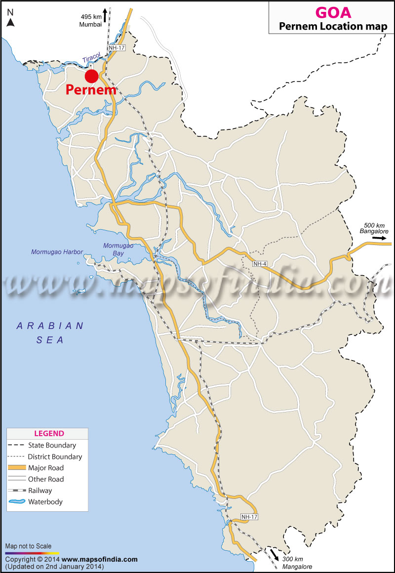 Pernem Location Map