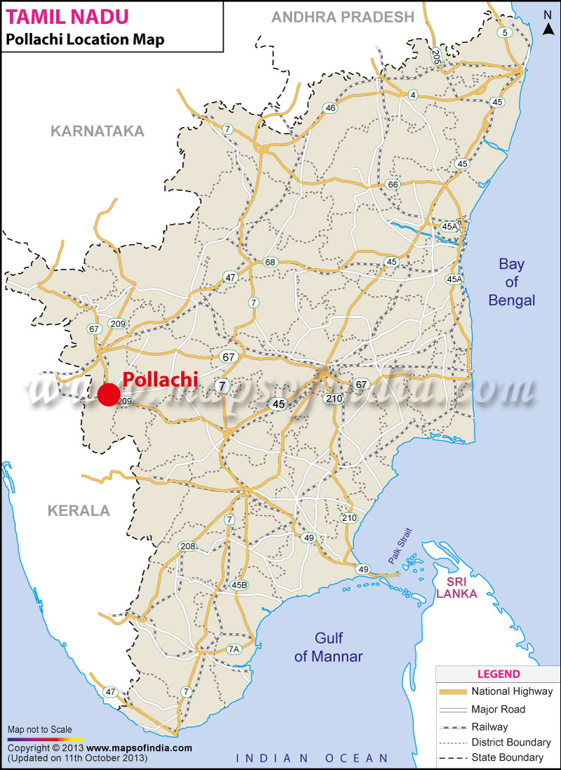 Pollachi Location Map