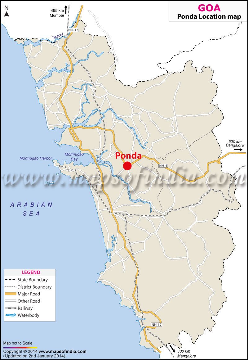 Ponda Location Map