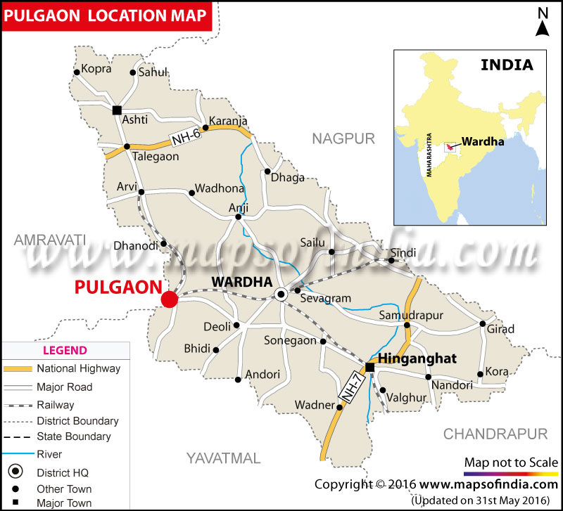 Pulgaon Location Map