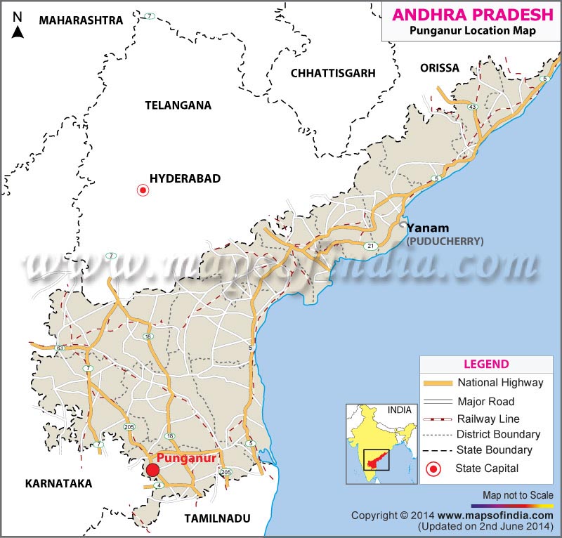 Punganur Location Map