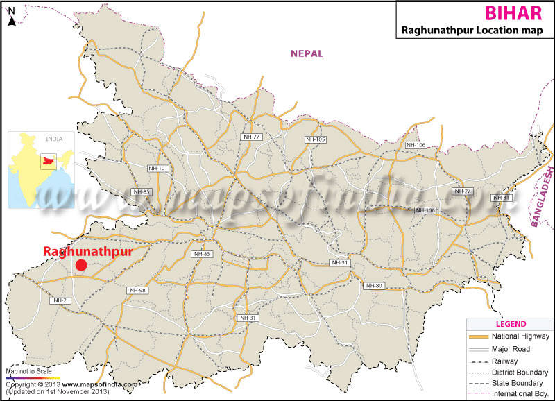 Raghunathpur Location Map