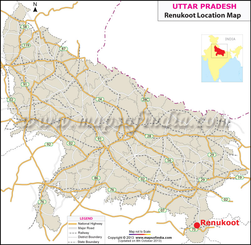 Renukoot Location Map