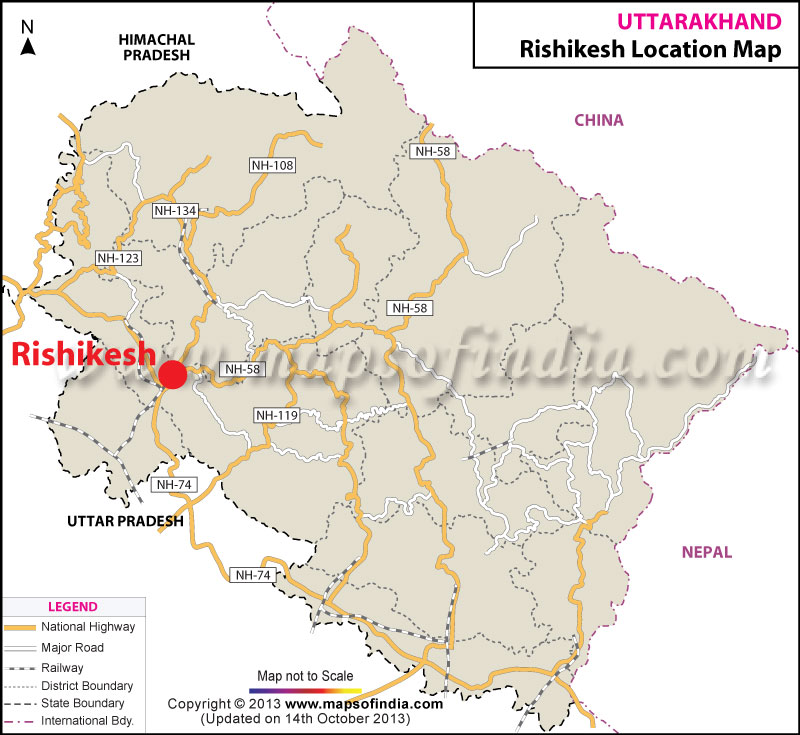Rishikesh Location Map