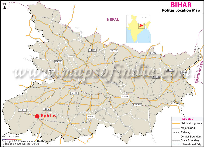 Rohtas Location Map