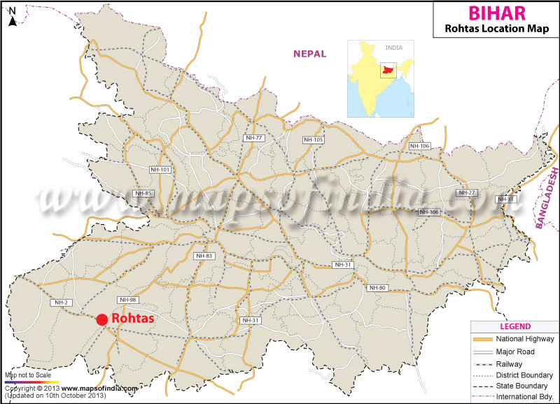 Rohtas Location Map