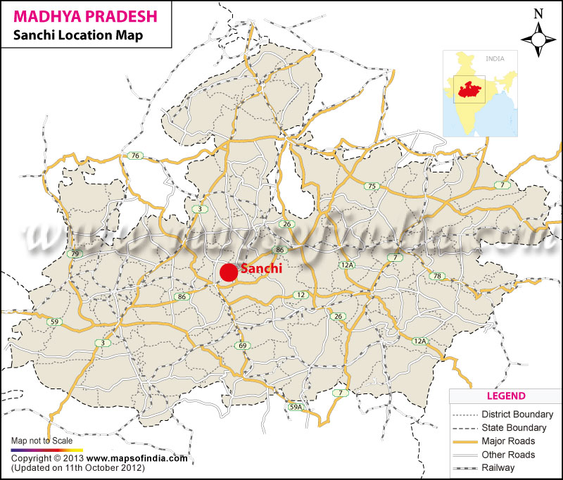 Sanchi Location Map