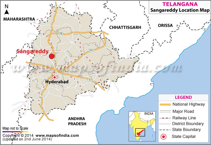 Sangareddy Location Map