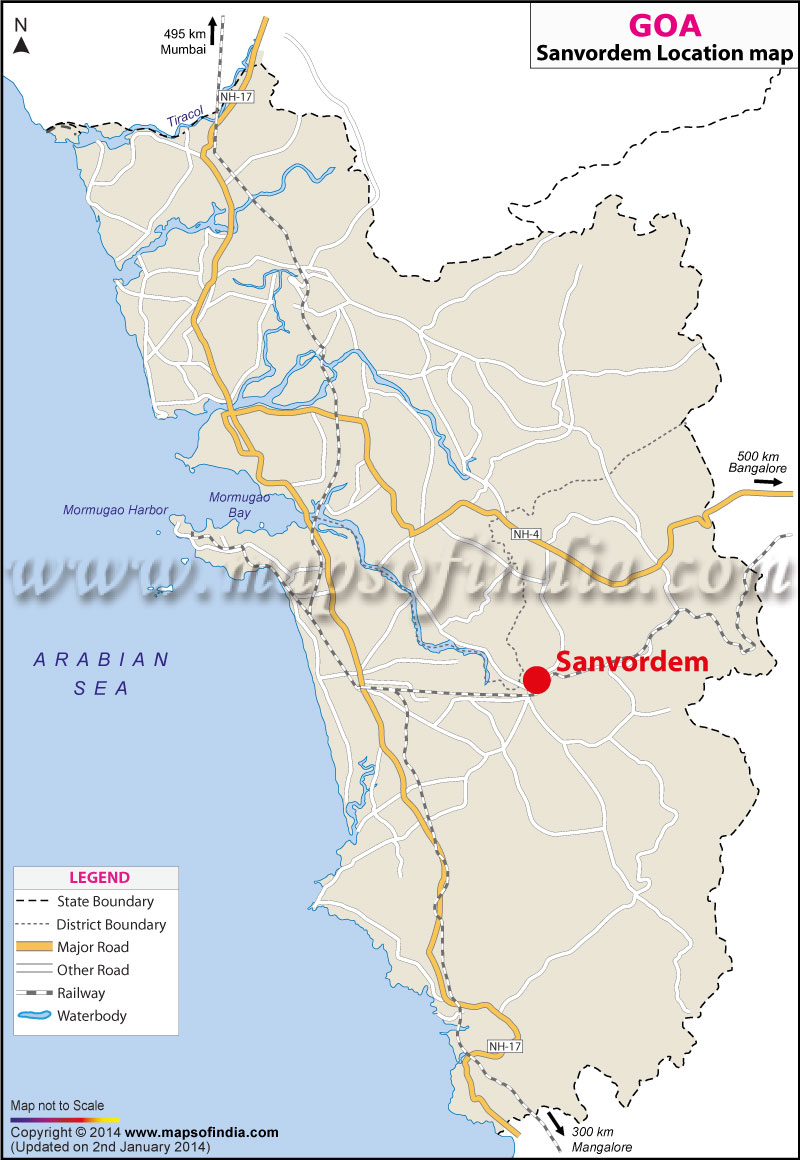 Sanvordem Location Map