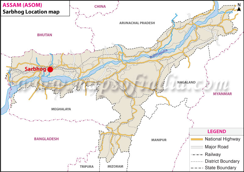 Sarbhog Location Map