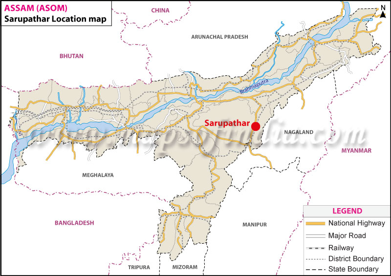 Sarupathar Location Map