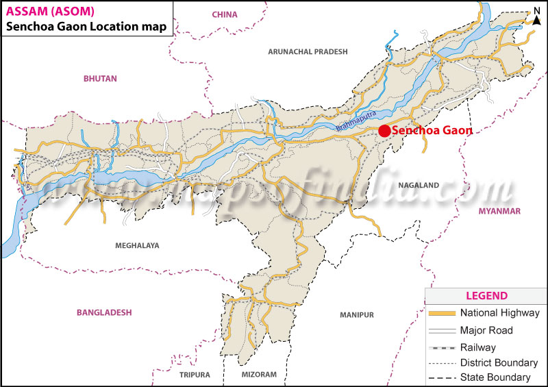 Senchoa Gaon Location Map