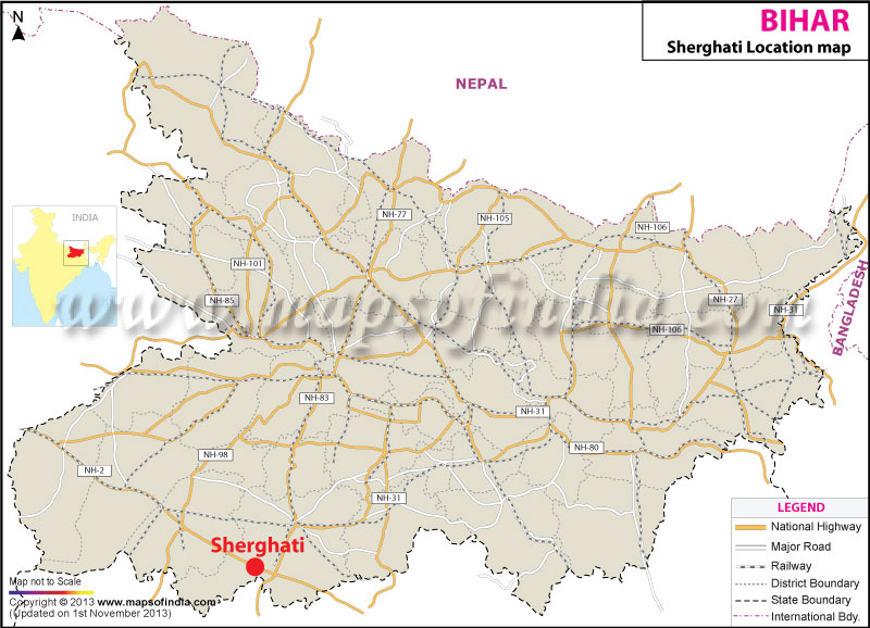 Sherghati Location Map
