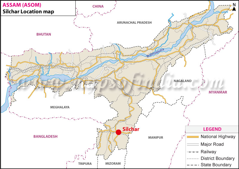 Silchar Location Map