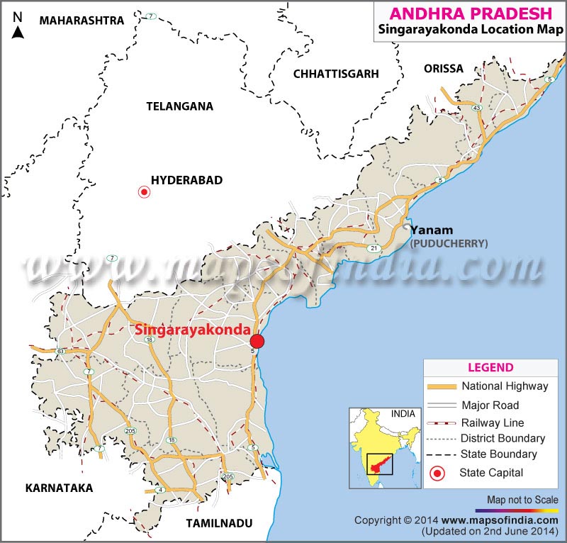 Singarayakonda Location Map